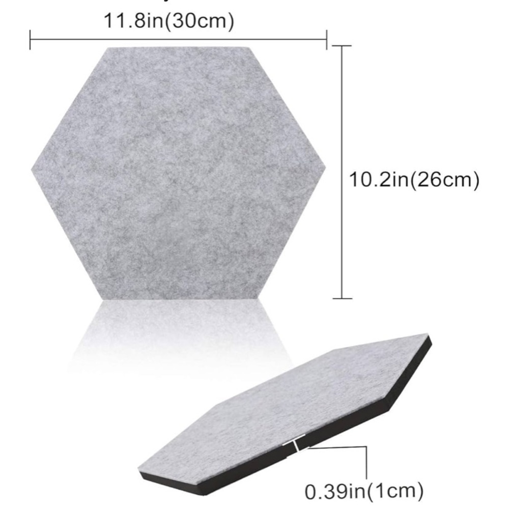 NWT felt hexagonal modular configurable bulletin board Orange ivory gray - Picture 10 of 12
